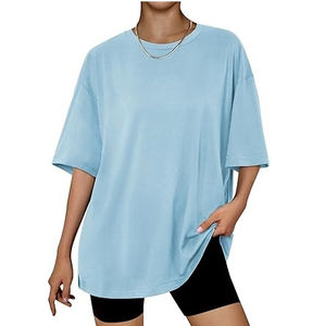 Camiseta de Algodón con Lavado Ácido para Mujer, Informal, Regular, Ligera, Ecológica, Personalizada, OEM, Marca Privada, Fabricante - Product Image 6