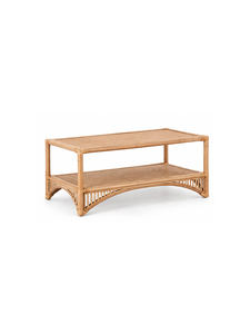 Modern Rattan Coffee <b>Table</b> <b>With</b> Storage <b>Shelf</b> Handmade Living Room Furniture Contemporary Design Luxury Quality - Product Image 3
