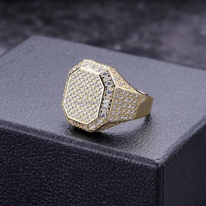 Luxury 925 Silver Lab Grown Diamond Bold <b>Men</b>’s <b>Signet</b> <b>Ring</b> For Wholesale Jewelry Resellers - Product Image 1