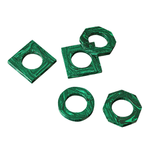 <b>Epoxy</b> Resin Napkin Ring Decorative Pieces Dinner <b>Table</b> Custom Multi Color Shade Hexagon Shape Cheap Price - Product Image 6