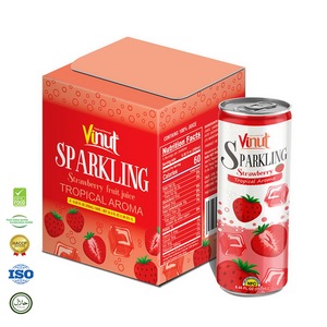 Boisson gazeuse tropicale à la fraise de 8,5 fl oz, fabrication OEM/ODM, marque privée, vente en gros, fabricant de boissons - Product Image 1