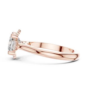 Bague de fiançailles en diamant de laboratoire taille coussin 2 carats, or massif 18 carats, accent vintage en grappe, certifiée IGI, VVS E-F - Product Image 4
