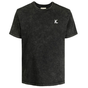 Camiseta de Estilo Urbano con Lavado Ácido para Hombre, Corte Holgado, Algodón Suave Lavado, Tejido Transpirable, Cómoda y Casual - Product Image 1