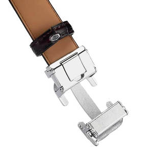Ceintures en cuir véritable ajustables pour hommes, fabriquées en usine, vente en gros, souples, décontractées, respirantes, avec boucle carrée en alliage robuste - Product Image 6