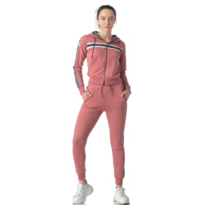 Top quality women slim fit stylish hoodie with matching <b>track</b> pants sweat <b>suit</b> sets - Product Image 4