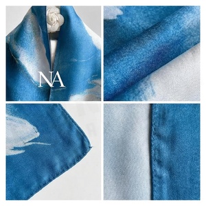 NORTH APPROACH Women's <b>Square</b> <b>Silk</b> <b>Scarf</b> Floral Print Elegant Multi-Functional Fashion Accessory All Seasons - Product Image 4