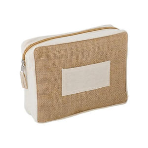 Bolsa de Maquillaje de Yute de Primera Calidad con Cierre, Almacenamiento de Cosméticos Ecológico - Product Image 4