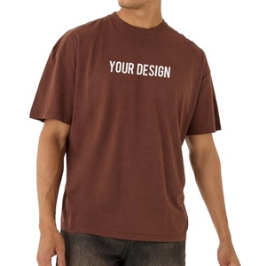 T-shirts surdimensionnés à épaules tombantes en coton épais 220 GSM pour hommes, respirants, personnalisables, haute qualité - Product Image 3