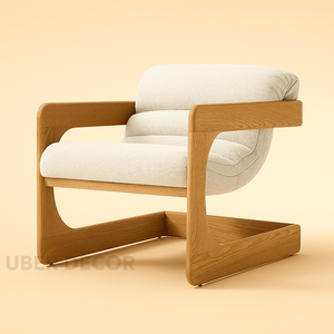 Fauteuil d'appoint en bois artisanal AXEL 45 kg pour salon et espaces de détente - Product Image 6