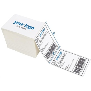 Wholesale 4x6 Fanfold Thermal <b>Packaging</b> <b>Labels</b> 4000 Per Stack with Strong Adhesive Perforation Direct Thermal Shipping <b>Labels</b> - Product Image 1