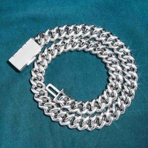 Collier chaîne cubaine de luxe sertie de pierres baguette, bijou hip-hop tendance, finition or blanc, cadeau unisexe - Product Image 6