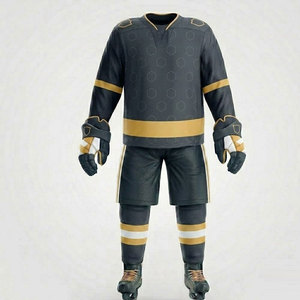 Ensemble d'équipement confortable pour joueur de hockey, tissu durable avec coutures robustes pour le patinage sur glace et l'utilisation en équipe - Product Image 1