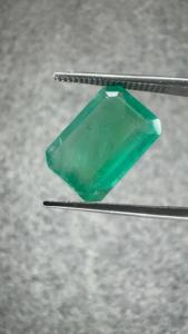 Émeraude naturelle zambienne de 4,32 carats, taille octogonale, pierre précieuse verte lâche avec éclat pour la fabrication de bagues, pendentifs et bijoux - Product Image 4