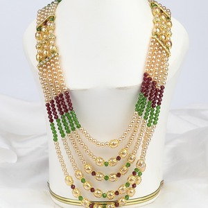 Bijoux de mariée pakistanais/indiens pour femmes, colliers en alliage de zinc avec perles, bijoux de mariage tendance, nouveau design pour femmes PK - Product Image 1