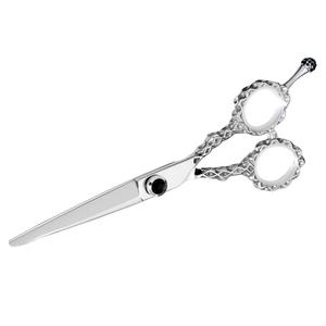 Professionnel 6.5 pouces bleu japonais en acier inoxydable bord droitier ciseaux de coiffure ciseaux convexes de barbier - Product Image 1