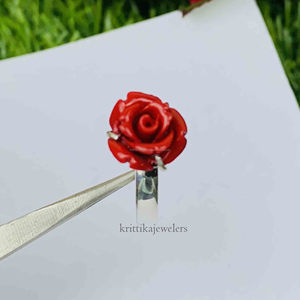 925 sterling Silver Red Rose Ring với kim cương và ngọc trai <span class=keywords><strong>prong</strong></span> thiết lập món quà kỷ niệm ngày cưới cho phụ nữ cho ngày Valentine - Product Image 1