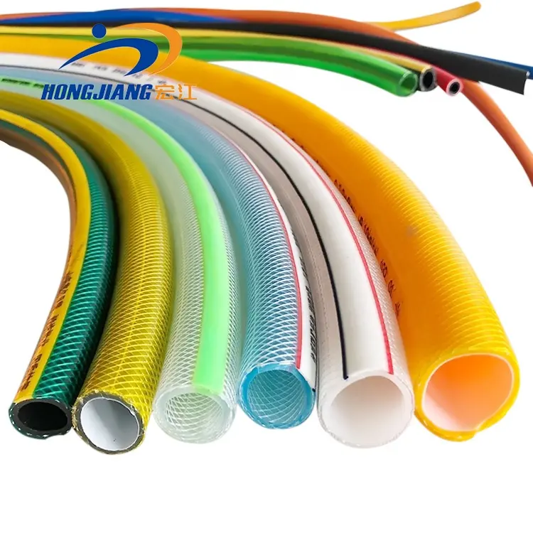 Dimensioni di vendita calda 1/2 "3/4" tubo di irrigazione tubo flessibile a maglia Anti-torsione tubo flessibile dell'acqua tubo intrecciato da giardino in PVC