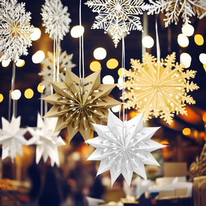 Décorations de fête fournitures papier ventilateur décorations de noël pour la décoration intérieure festive - Product Image 4