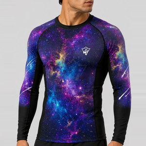 Camiseta Deportiva Transpirable de Compresión para Hombre, Manga Larga, Secado Rápido, para Gimnasio, Correr, Natación y Surf - Product Image 4