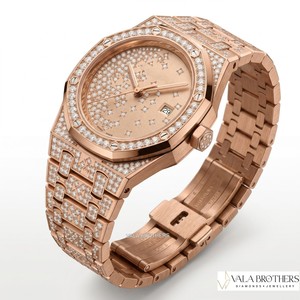 Reloj Audemars Piguet Royal Diamond de 41 mm, Caja Octogonal en Oro Rosa, Fecha Analógica, Cierre Desplegable Mecánico, Reloj de Lujo para Mujer - Product Image 2