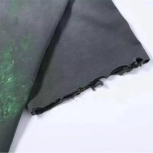 T-shirt Oversize Délavé Effet Vieilli Vintage avec Ourlet Déchiré Style Grunge Streetwear Logo Personnalisé Unisexe Décontracté Qualité Supérieure - Product Image 3