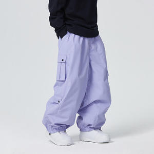 HANO 2024 Nuevos Pantalones de Lona para Mujer con Costuras Decorativas, Cintura Media Elástica, Cordones, Estilo Cargo de Pierna Recta, Ajuste Holgado - Product Image 5