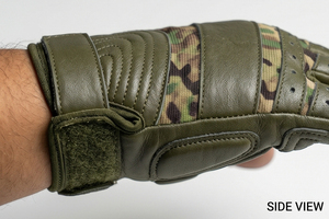 Guantes de Cuero de Camuflaje para Entrenamiento, Guantes de Cuero de Medio Dedo para Ejercicio, Protección para Levantamiento de Pesas, Guantes de Camuflaje de Cuero Unisex - Product Image 4
