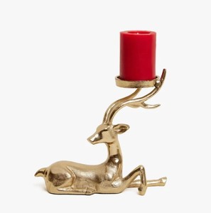 Art Empire Exports Luxury Brass Deer Candle <b>Holder</b> Gold Reindeer Taper Candle Stand for <b>Christmas</b> Home Decoration & Gifting - Product Image 1