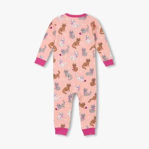 Nuevo Mono de Algodón Ecológico para Bebés Recién Nacidos, con Cierre YKK Bidireccional, Estampado de Dibujos Animados, Personalizable con Logotipo - Product Image 2