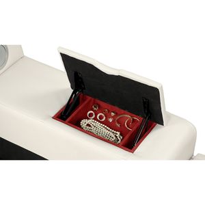 Letto Matrimoniale Smart Multifunzionale in Legno, Imbottito in Beige - Product Image 6