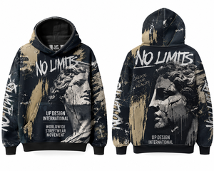 เสื้อฮู้ดดี้โอเวอร์ไซส์สไตล์สตรีทแวร์สำหรับฤดูหนาว ระบายอากาศได้ดี พิมพ์ลายกราฟิกวินเทจ รูปปั้น สำหรับผู้ชาย - Product Image 3