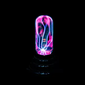 Lampu Plasma Led kaca ajaib bentuk hati kualitas tinggi lampu tumbuh bentuk bola kustom lampu bola Plasma bertenaga baterai