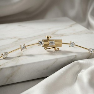 Collar con diamantes de corte mixto de 5.50 quilates con engaste de bisel - Product Image 3