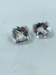 High Quality Natural White Topaz <b>Cushion</b> Cut Loose Gemstone 24.90CTS 14mm for Jewelry Making - Product Image 4
