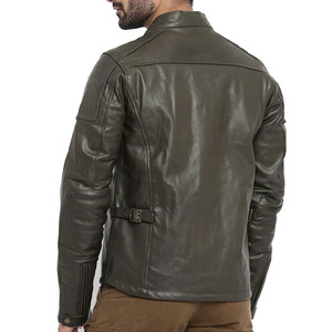 Wholesale Plus Size <b>Leather</b> <b>Jacket</b> Outdoor Use <b>Leather</b> <b>Jacket</b> Stand Collar <b>Men</b> <b>Leather</b> <b>Jacket</b> - Product Image 3