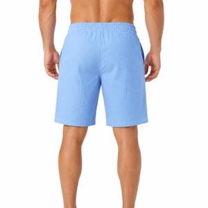 Men's <b>Lightweight</b> 100% Cotton <b>Cargo</b> <b>Shorts</b> Elastic Waist Casual Summer Wear Breathable Quick Dry Custom Colors Logo OEM Service - Product Image 3