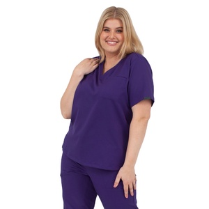 Women Healthcare Medical <b>Scrub</b> Top Shirt Lightweight Hospital Uniform Custom OEM Private Label Factory Manufacturer Keywords - Product Image 1