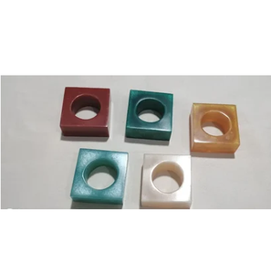 Luxurious Resin Napkin Rings 5 PCS Buckles Party Cloth Rings for <b>Table</b> 5 Multi Color <b>Epoxy</b> Resin Napkin Ring Hot Sale - Product Image 1