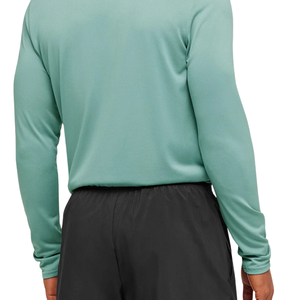 T-shirt à manches longues pour homme, coupe ajustée, couleur turquoise, extensible, pour la gym, l'entraînement, le sport, vêtements de sport décontractés - Product Image 6