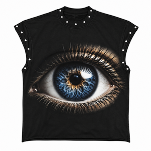 Débardeur graphique personnalisé avec strass, 100% coton jersey, tissu doux, nouveau style tendance, sans manches, pour un confort unisexe. - Product Image 1
