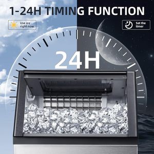 Máquina de Hielo Comercial Antarctic Star, Fabricada en Acero Inoxidable, Produce 100 Libras de Hielo en 24 Horas con Capacidad de Almacenamiento de 33 Libras - Product Image 3