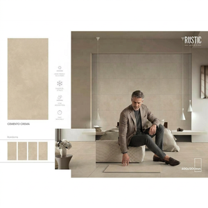 Super Cemento Grey, Baldosas de Porcelana Esmaltada de 60x120cm (600x1200mm), Estilo Terrazo Rústico Francés, Diseño de Madera - Product Image 5