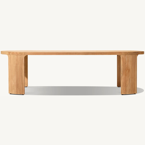 Table rectangulaire en teck écologique, style moderne, idéale pour les repas en plein air, en promotion. - Product Image 5