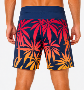 Shorts de surf pour hommes à séchage rapide, shorts de plage avec logo avant, maillots de bain légers, écologiques, respirants, en toile élastique - Product Image 2