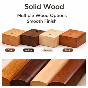 Classic Square Solid Wood Furniture <b>Legs</b> Low Profile <b>Sofa</b> Cabinet Feet Replacement Strong Durable Design - Product Image 2
