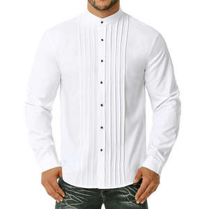 Camisa Casual Personalizada OEM 2026 para Hombre |   100% algodón transpirable |   Manga Larga Sin Cuello - Product Image 5