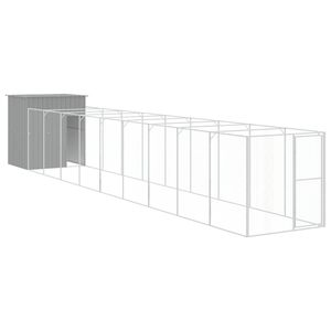 Casa para Perros de Acero Galvanizado Gris Claro 65.0 X 420.1 X 71.3 Pulgadas en Casas y Muebles para Mascotas - Product Image 2
