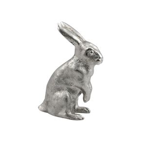 Sculpture élégante de lapin en aluminium moulé, statue décorative d'animal en métal pour jardin, pelouse, patio, balcon, décoration intérieure - Product Image 4