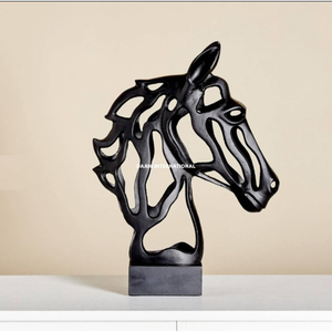 Escultura de Caballo Metálico Bailarín sobre Base, Decoración para el Hogar, Figura de Animal para Mesa, Adorno Antiguo, Decoración Rústica - Product Image 3