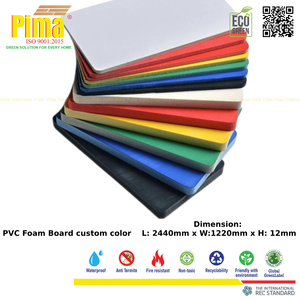 Fabricant personnalisé Vente en gros Feuille de panneau de mousse PVC WPC 12mm d'épaisseur 0.6G/cm3 Densité Meubles de surface lisses sans plomb - Product Image 1